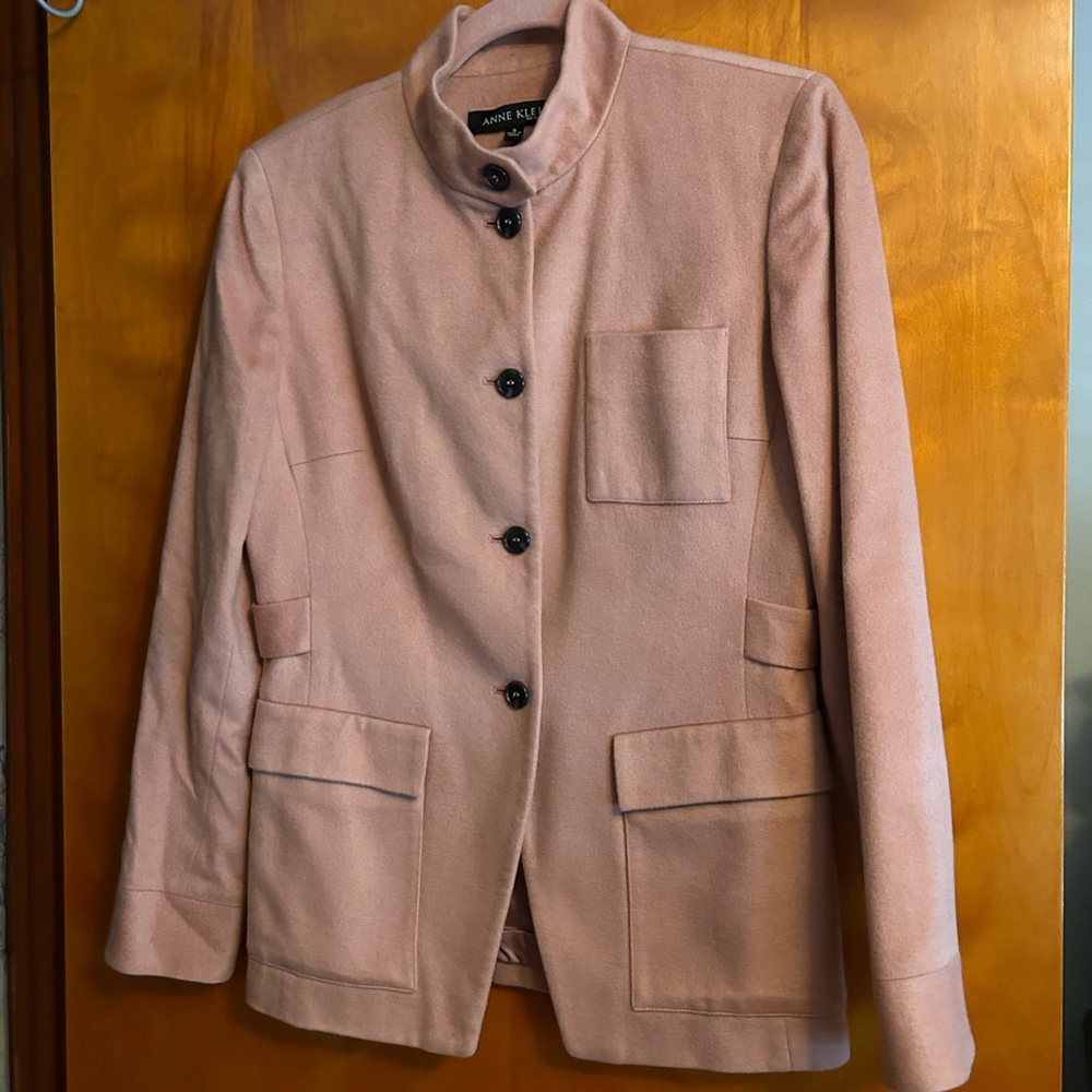 Anne Klein Women's Blush Pink Cashmere Blazer